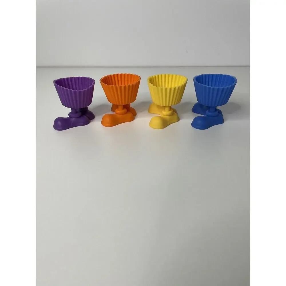 Wilton Silicone Cupcake Muffin Holders Feet Set Of 4 Bake‎ Party 3D Bake